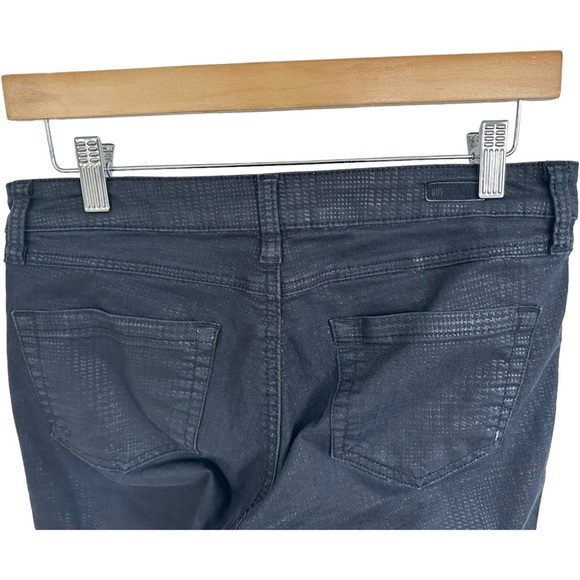 Kut from the Kloth Diana Skinny Black Subtle Herringbone Pattern Jeans Size 6 - Picture 5 of 10